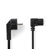 CAVO ALIMENTAZIONE NEDIS CEGP10020BK20 SCHUKO MASCHIO ANGOLATO - IEC-320-C13 ANGOLATO 2 METRI 
